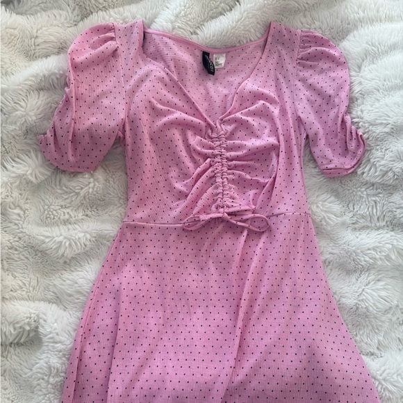 Divided pink polka dot dress - Picture 1 of 4
